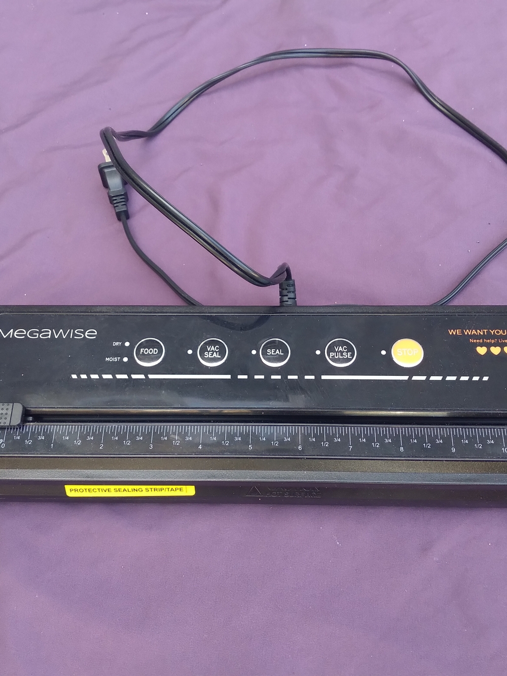 Black Vacuum Sealer Machine - Food Preservation